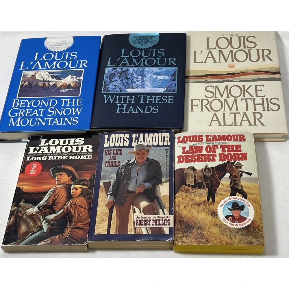 Louis L'Amour Western Lot Of 6‎ 3 Hb/3pb Vintage